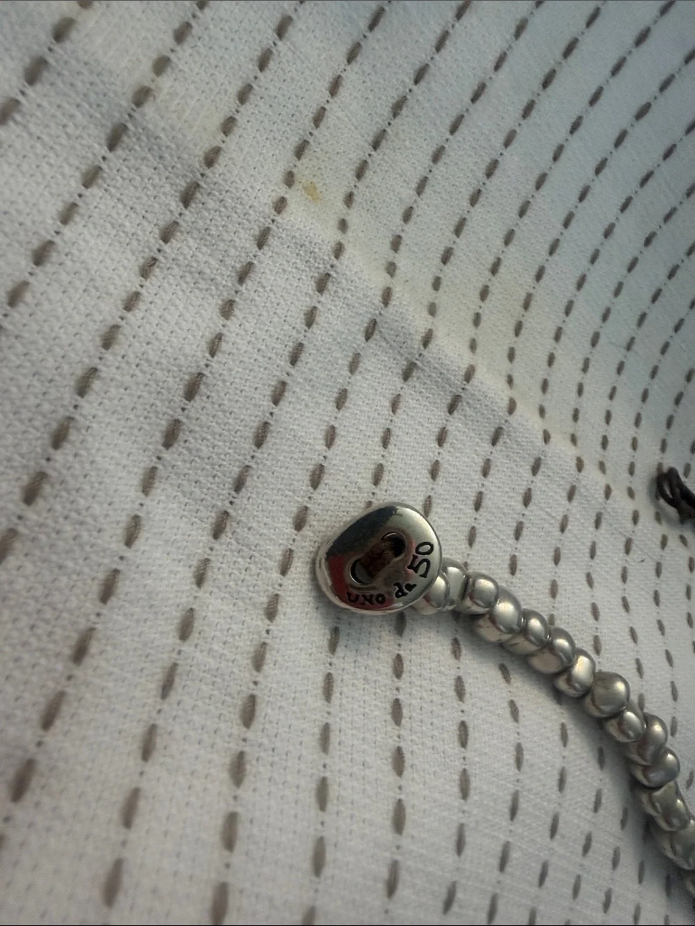 UNO de 50 Silver Heart Necklace with Beaded Chain